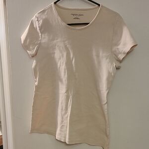 Geoffrey Beene Cream Short Sleeve Tee